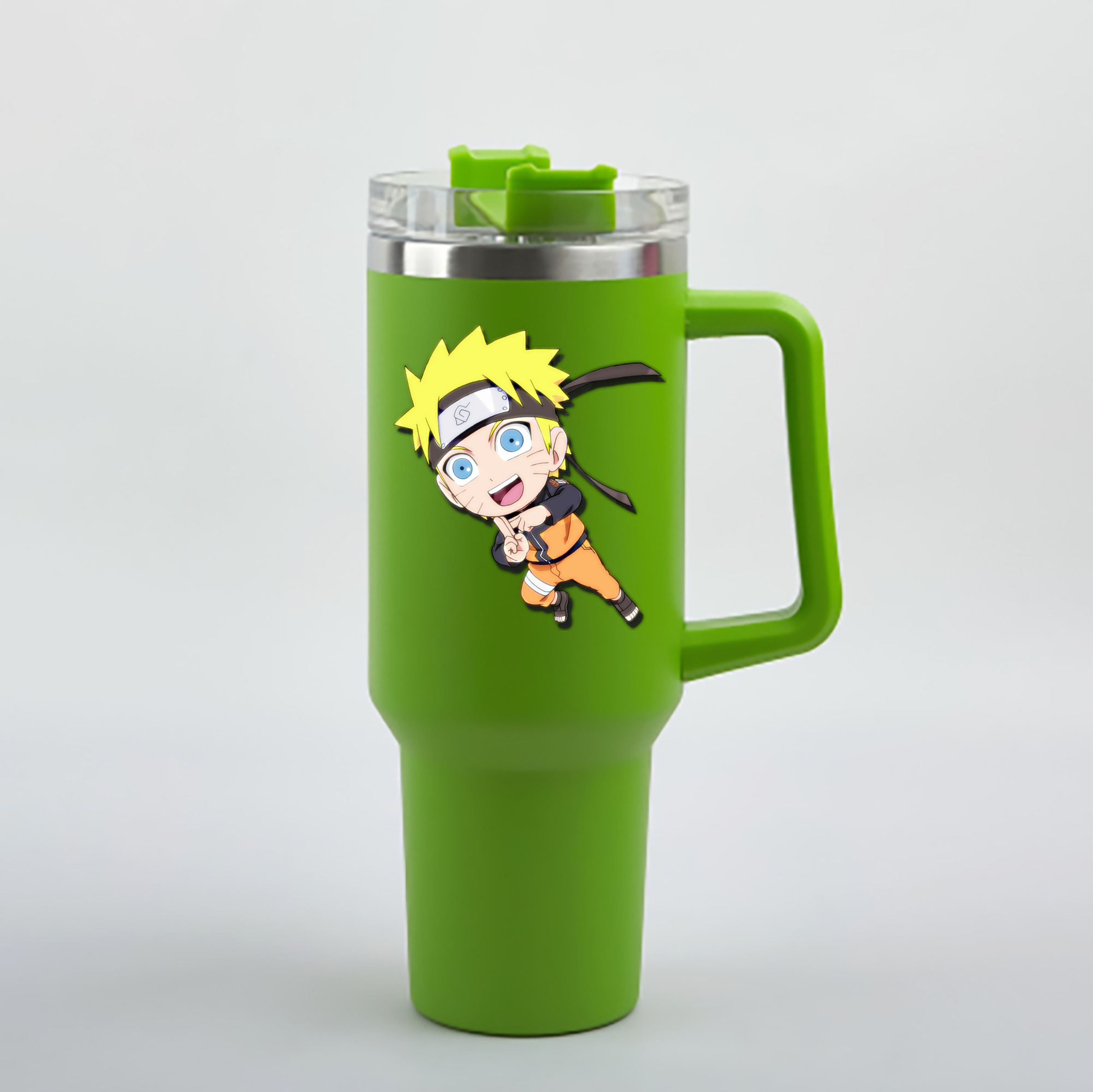 （画像用） NARUTO -ナルト- うずまき ナルト Uzumaki Naruto 1200mL車用タンブラー - クリスタルステッカー（プラスチックストロー付き）